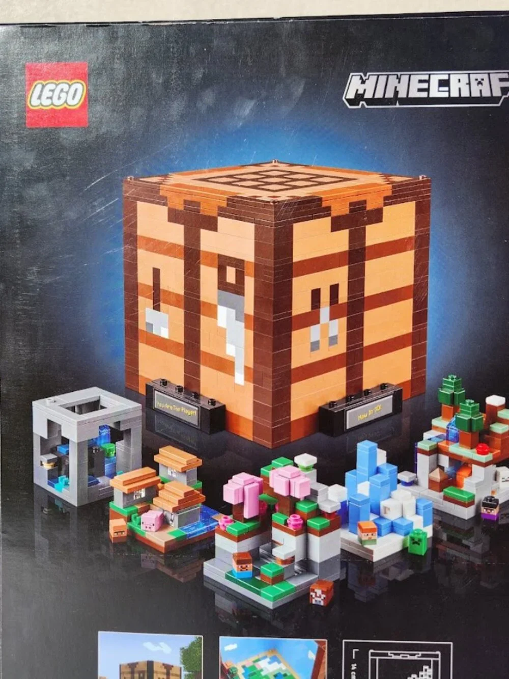 New LEGO Minecraft Crafting Table Toy Building Set 21265 Minecraft Figures, Mobs